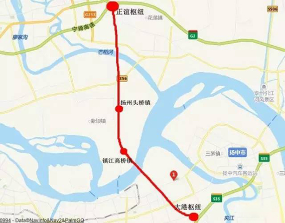 五峰山過(guò)江通道公路連接線示意圖