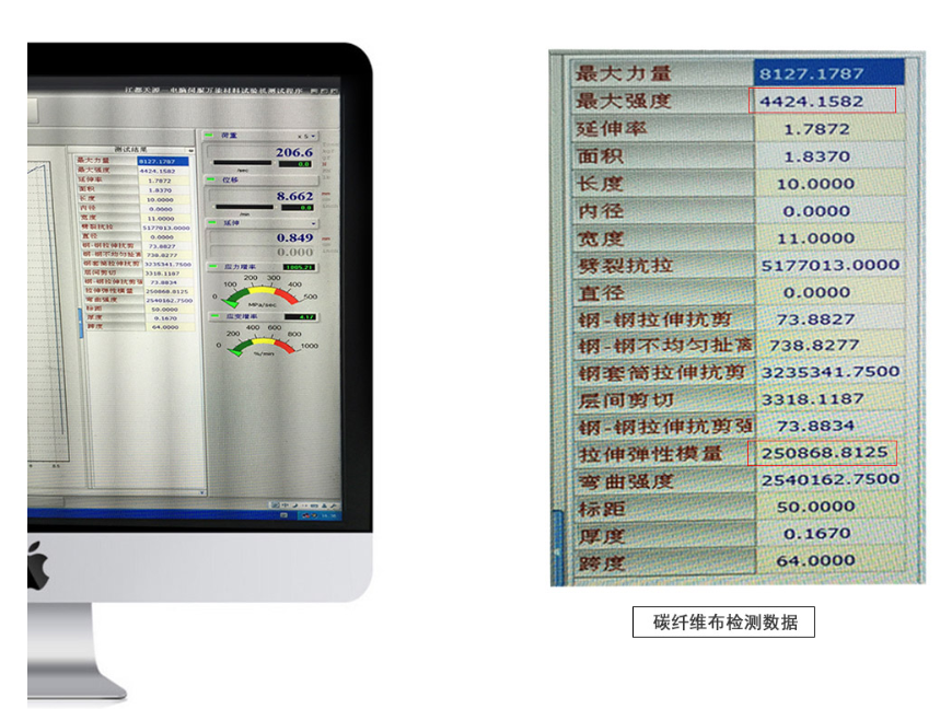 曼卡特碳纖維布強(qiáng)度遠(yuǎn)超一級碳布標(biāo)準(zhǔn)，高達(dá)4000多兆帕！
