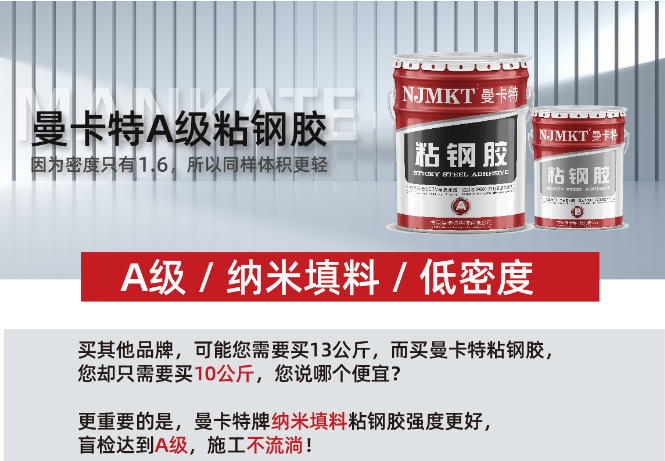 曼卡特粘鋼膠輕密高效，成本領(lǐng)先之選
