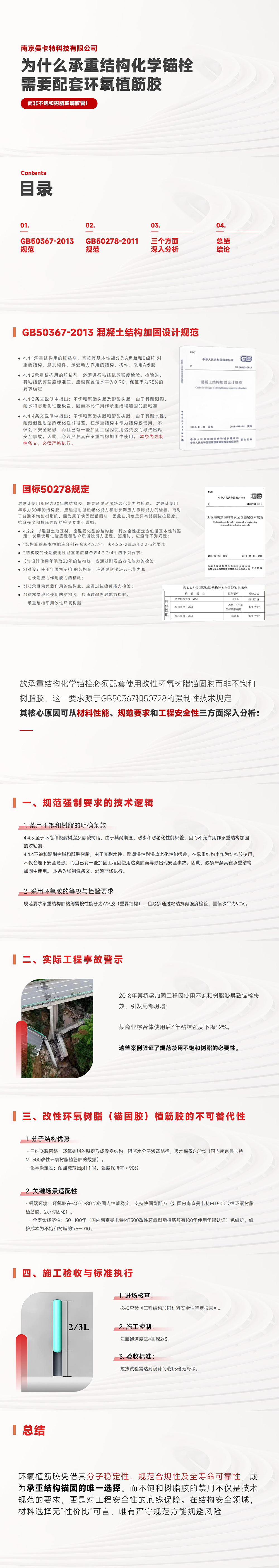 為什么承重結構化學錨栓需要配套環(huán)氧植筋膠【南京曼卡特】