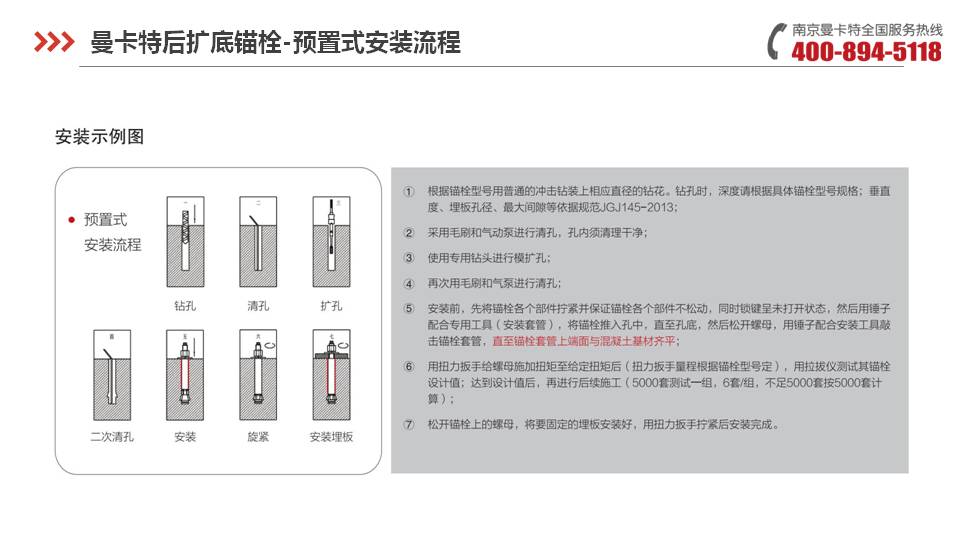 后擴(kuò)底錨栓_19_曼卡特后擴(kuò)底錨栓施工流程